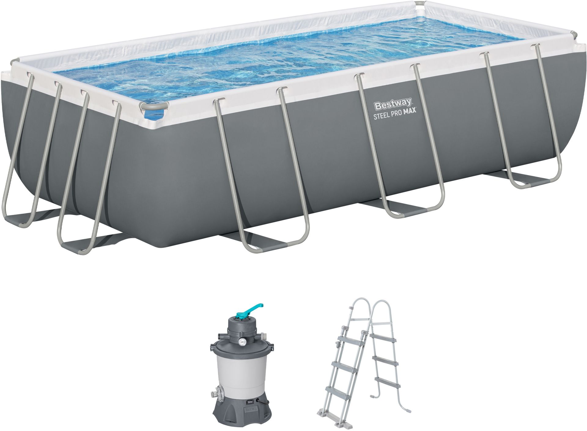 BESTWAY Steel Pro Max Bazénový set 404 x 201 x 100 cm, piesková filtrácia 56442