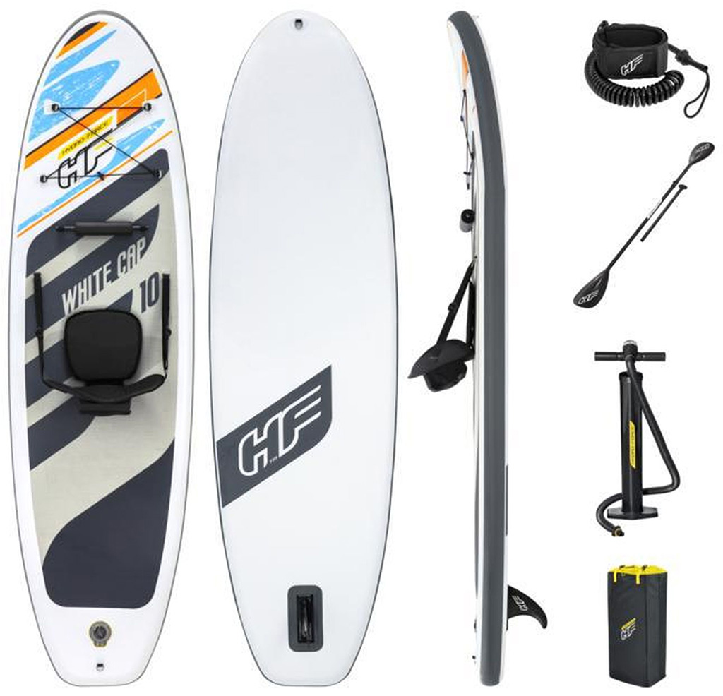 BESTWAY Hydro-Force White Cap Convertible Paddleboard set 65341
