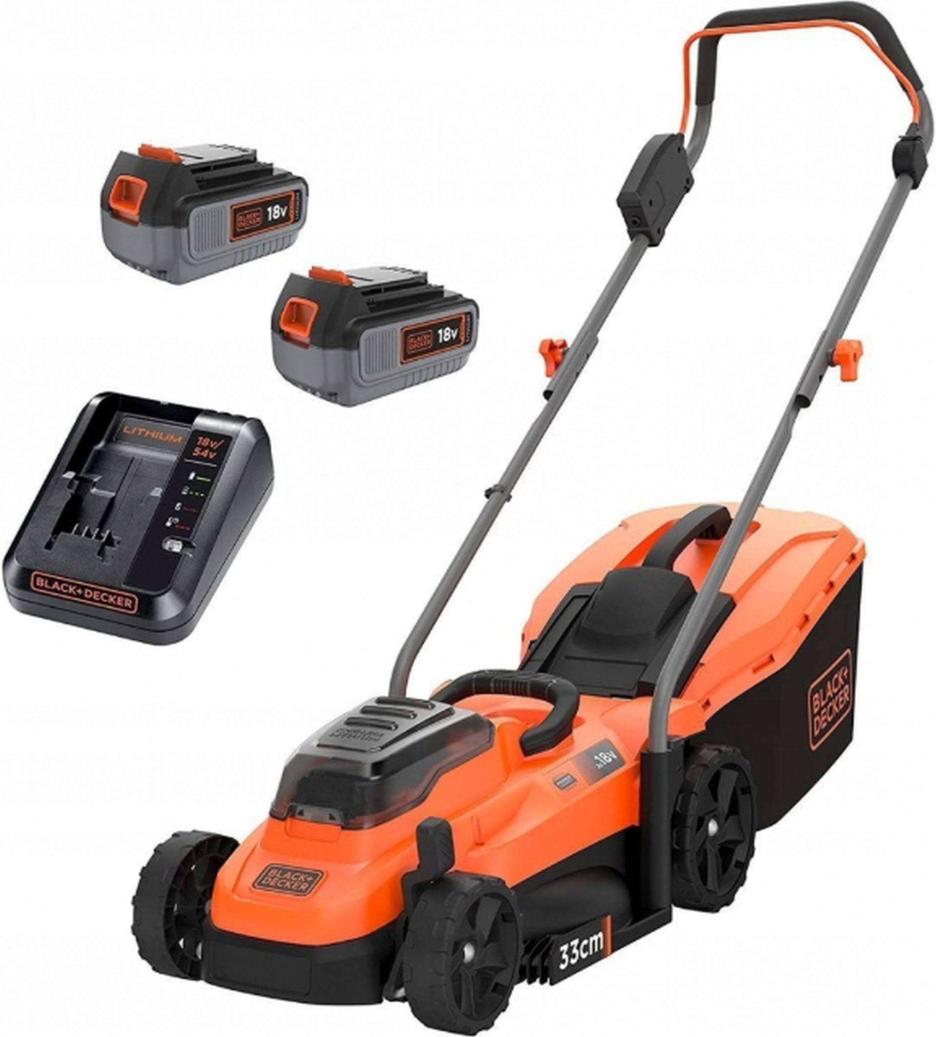 Black &amp; Decker POWERCONNEC BCMW3318L2 Akumulátorová rotačná kosačka (2x18V/2x2,5Ah Li-Ion)