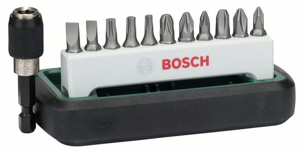 BOSCH 12dielna sada štandardných skrutkovacích bitov, zmiešaná (S, PH, PZ, T) 2608255994