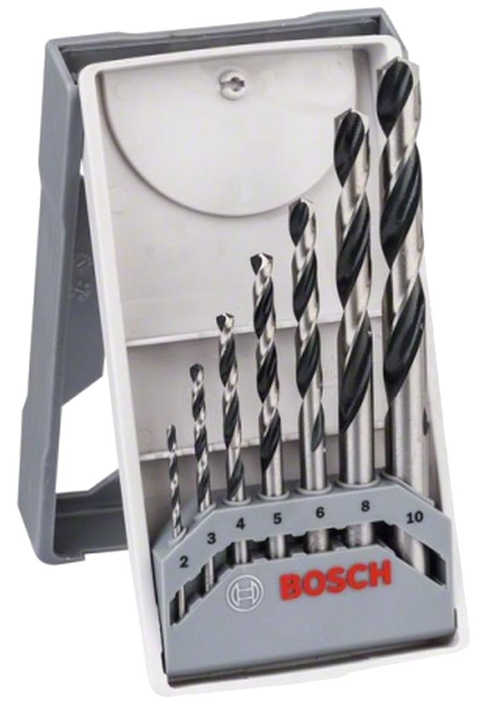 BOSCH 7-dielna sada špirálových vrtákov HSS PointTeQ Mini X-Line, 2608577347