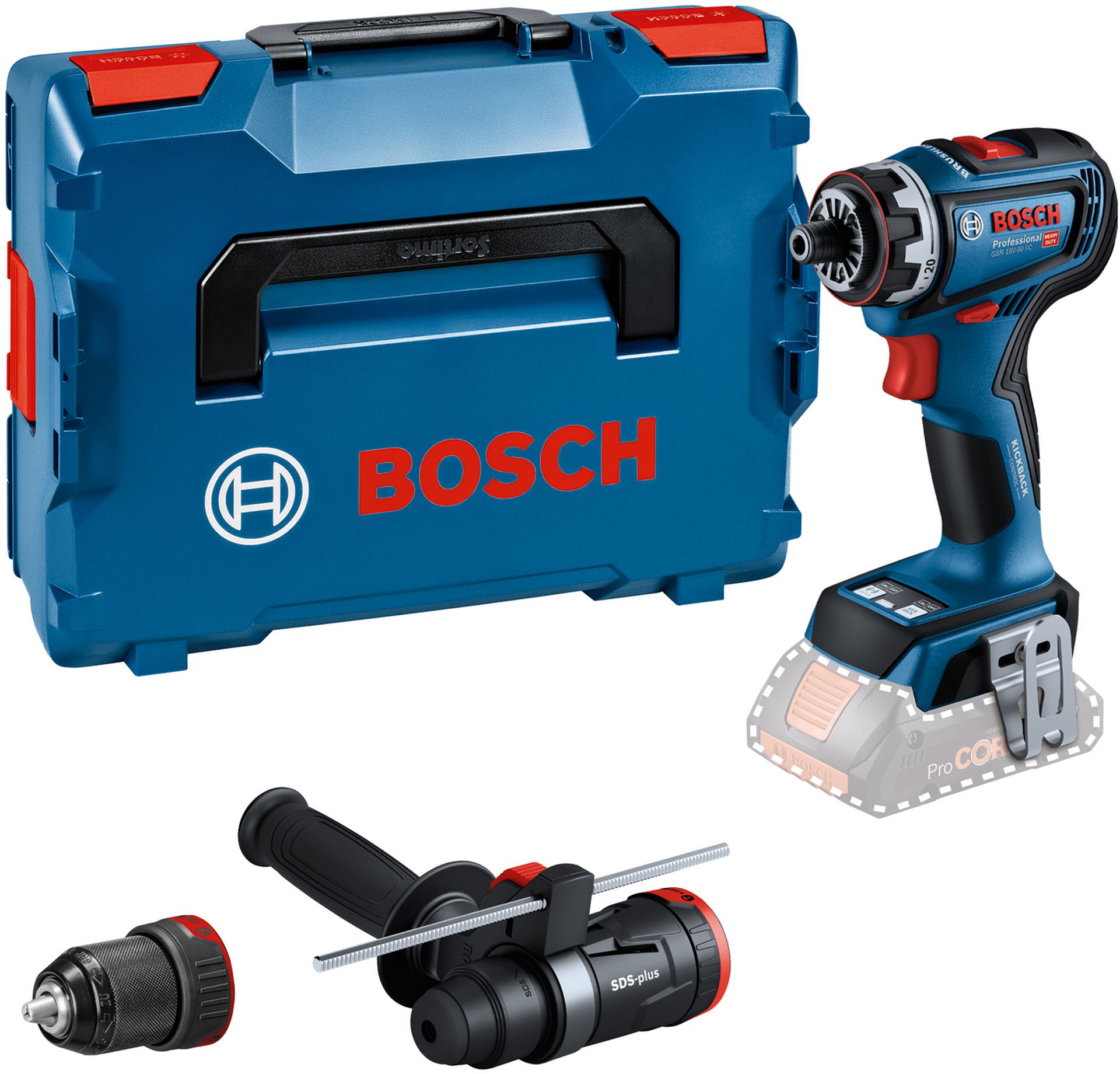 BOSCH GSR 18V-90 FC Vŕtací skrutkovač, L-BOXX 136 06019K6204