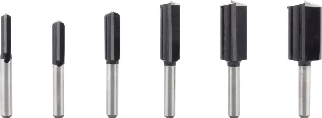 BOSCH Sada frézovacích bitov, 6 ks, rovné bity, 1/4&quot; driek 2607017467