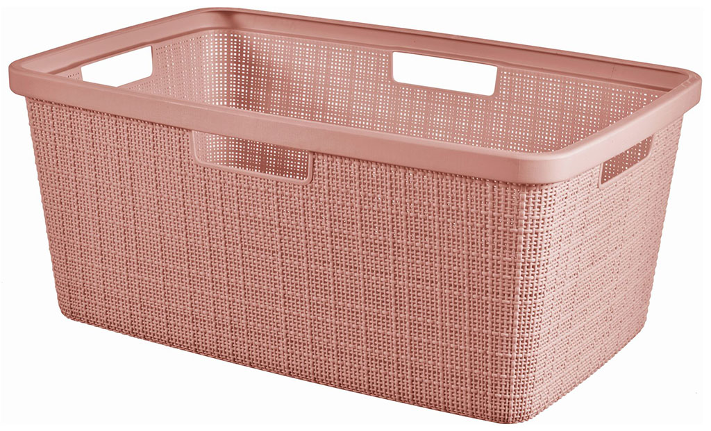 CURVER JUTE 46L Kôš na čistú bielizeň 59 x 39 x 26 cm, ružový 08091-204