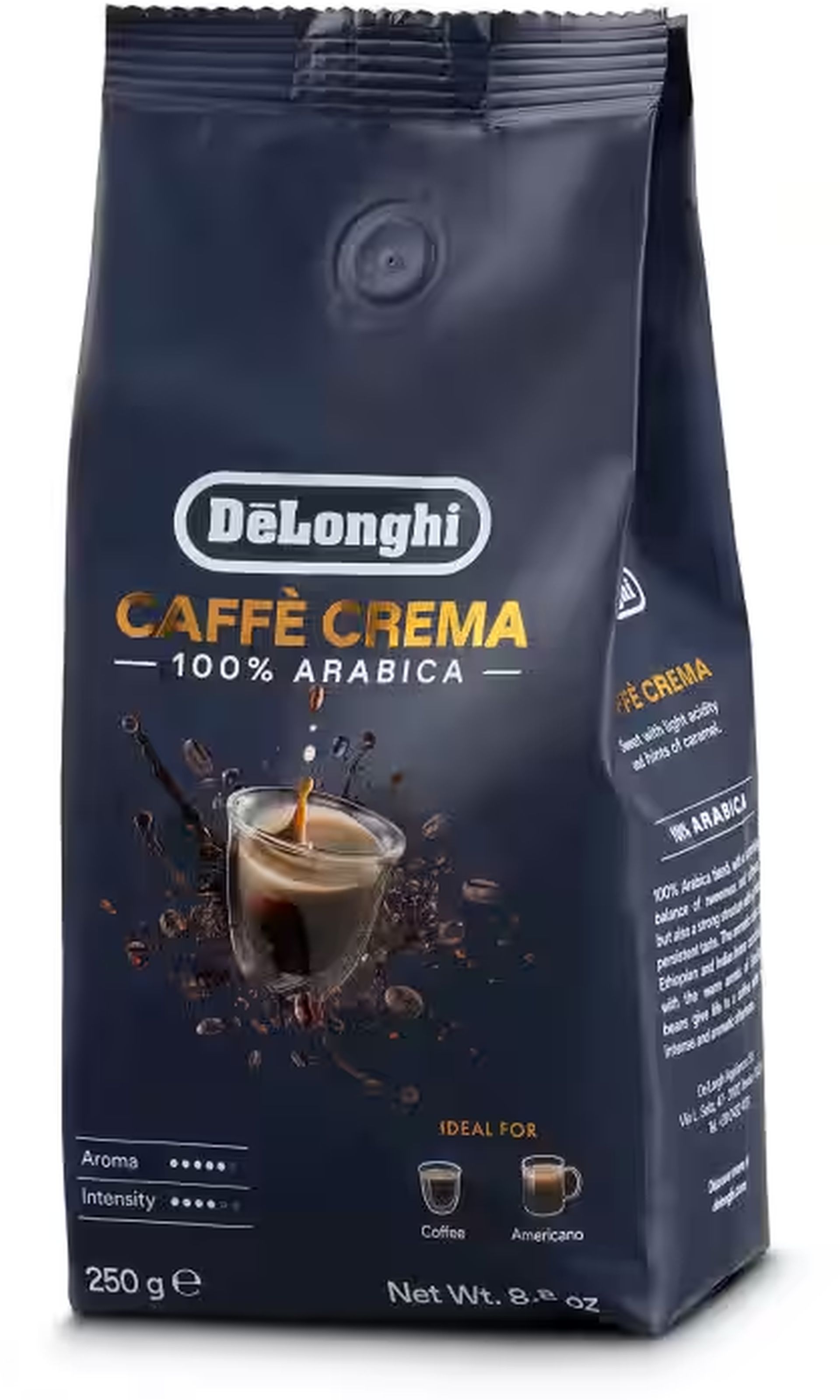 Delonghi Zrnková káva Caffé Crema 100% Arabica, 250 g DLSC602