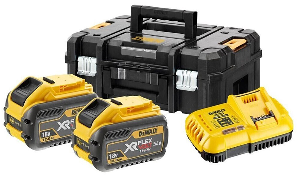 DeWALT DCB118Y2T Sada XR FlexVolt 54V nabíjačka DCB118 + 54V 2x12,0Ah, kufr Tstak