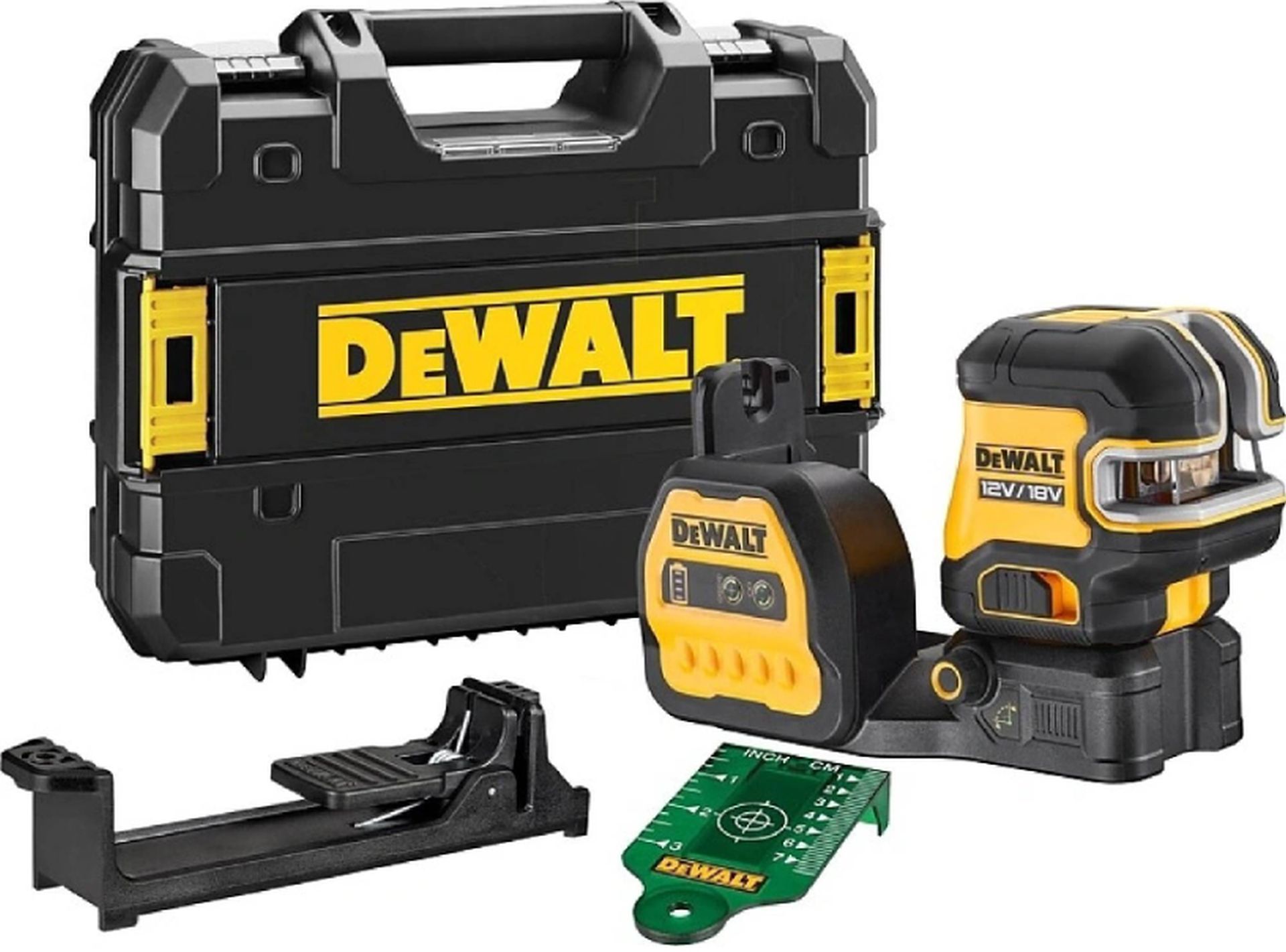 DeWALT DCE825NG18 Laser krížový s 5timi bodmi. lúče, zelený lúč (18V/bez aku) kufor
