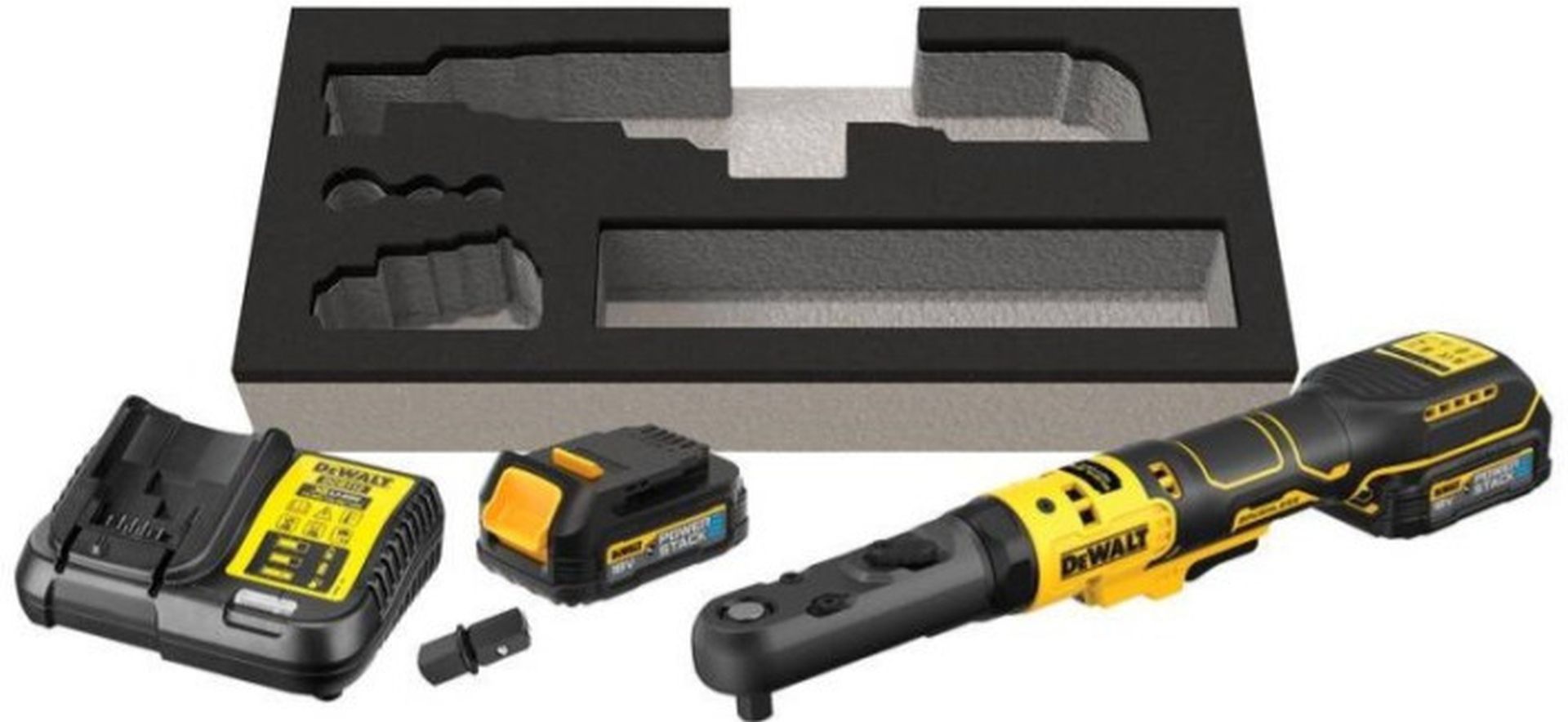 DeWALT DCF510E2G Aku račňa 3/8 a 1/2 (18V/2x1,7Ah PowerStack)