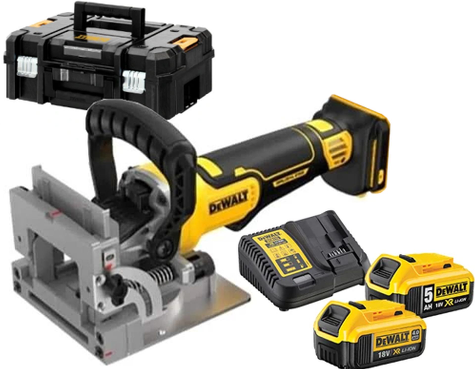 DeWALT DCW682P2 Aku lamelovacia frézka XR 18 V, (2 x 5,0 Ah), kufor Tstak