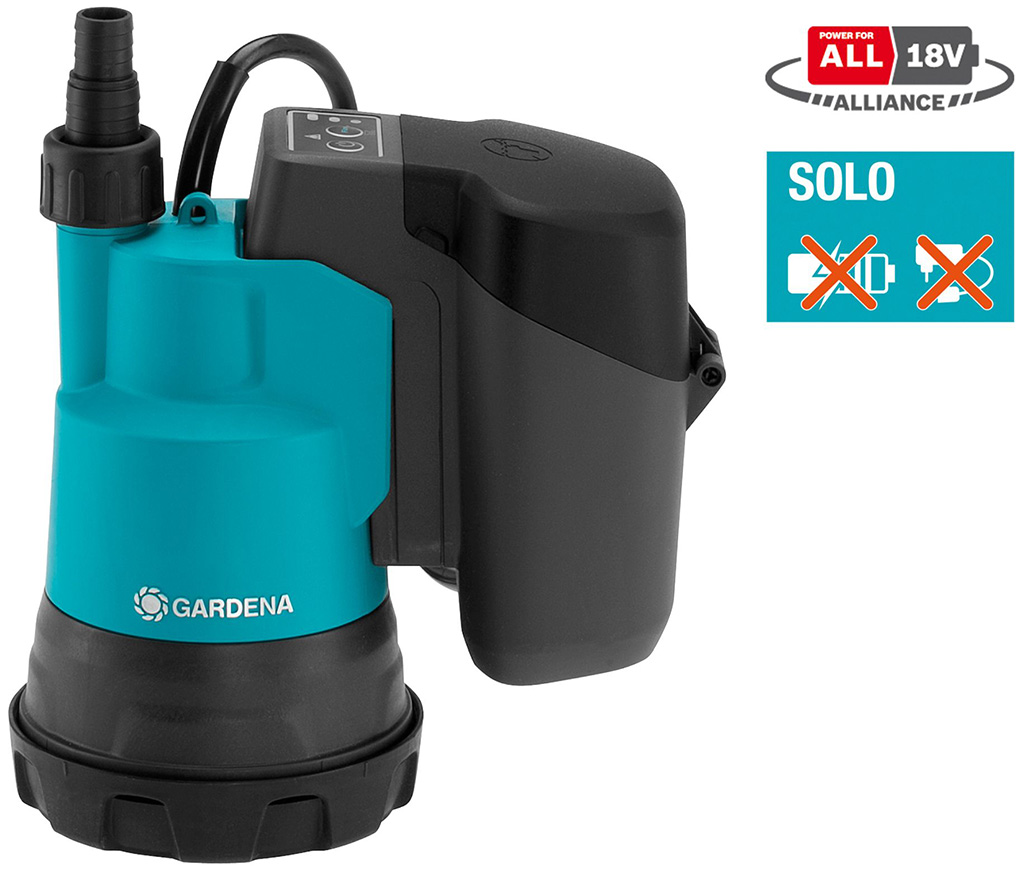 GARDENA 2000/2 Aku Ponorné čerpadlo pre čistú vodu 18V P4A ( 2bar/2 000 l/h)1460-66