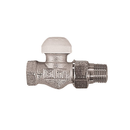 HERZ TS-90-Termostatický ventil priamy 1/2 &quot;, M 28x1,5 biela krytka 1772391