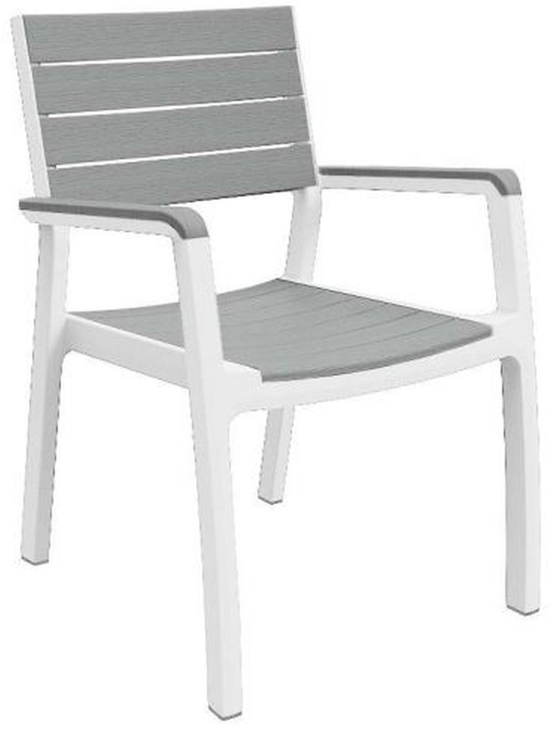 KETER HARMONY Záhradná stolička, 59 x 60 x 86 cm, biela/sivá 17201284