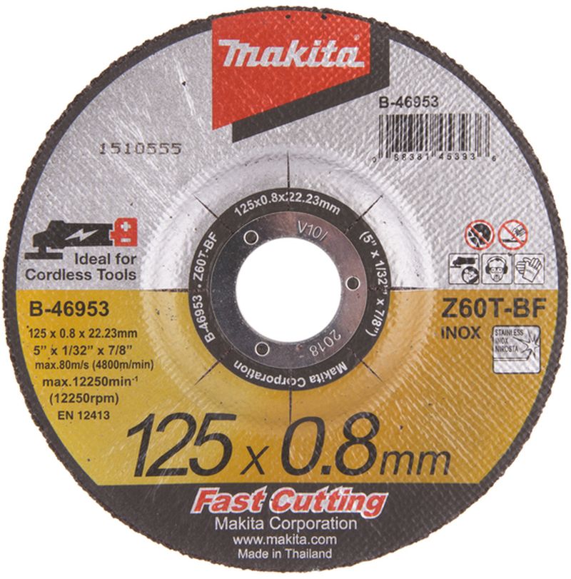 Makita B-46953 rezný kotúč 125x0,8x22mm nerez