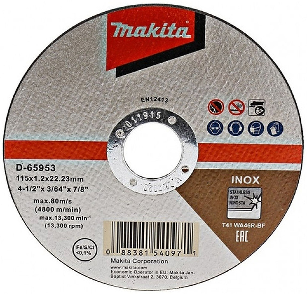 Makita D-65953 rezný kotúč 115x1,2x22mm nerez