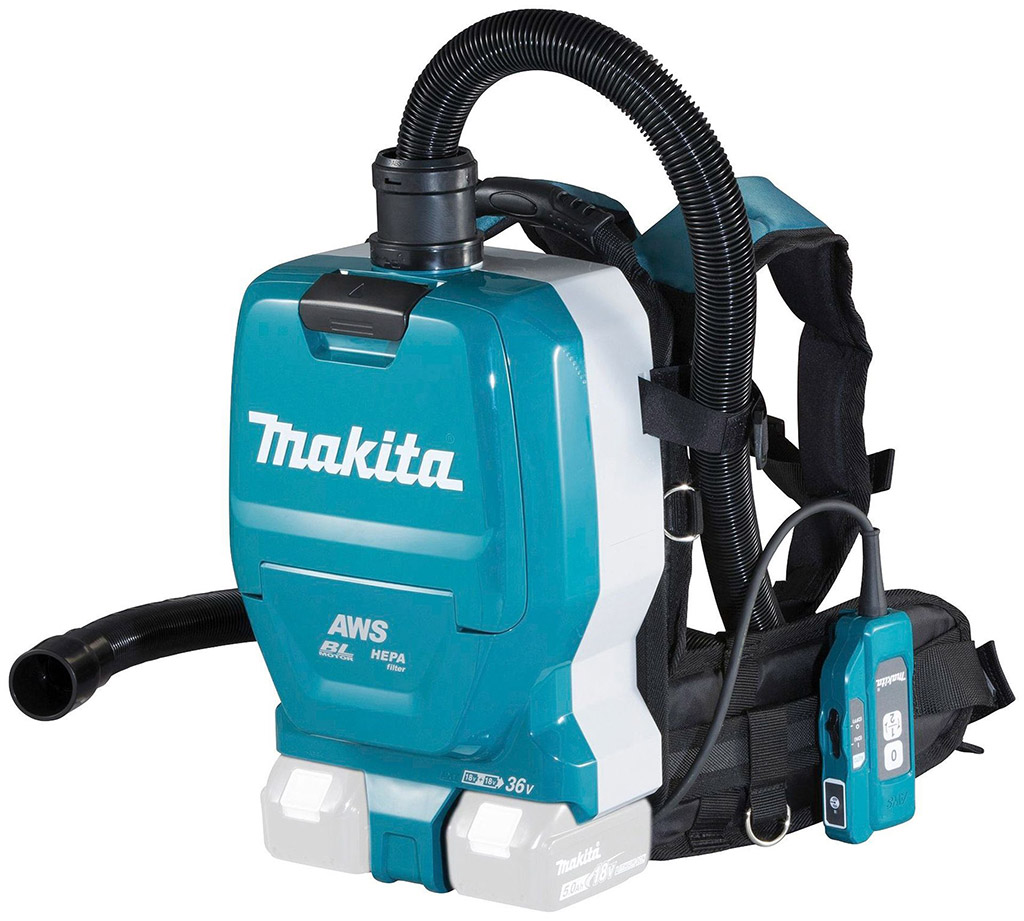 Makita DVC265ZXU Aku chrbtový vysávač s AWS Li-ion LXT 2x18V, bez aku Z