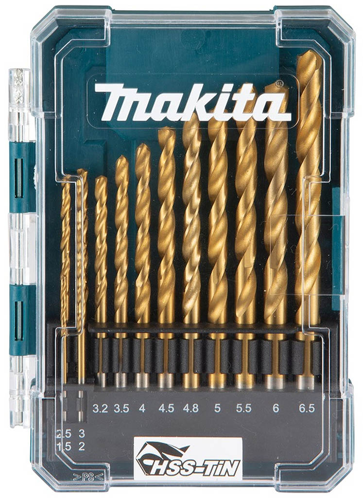Makita D-72855 sada vrtákov do kovu HSS-TiN 1,5-6,5mm (po 0,5), 13ks
