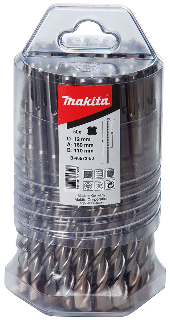 Makita B-47684-50 Vrták SDS-Plus V-plus 12x160/210mm, 50ks = oldP-67533