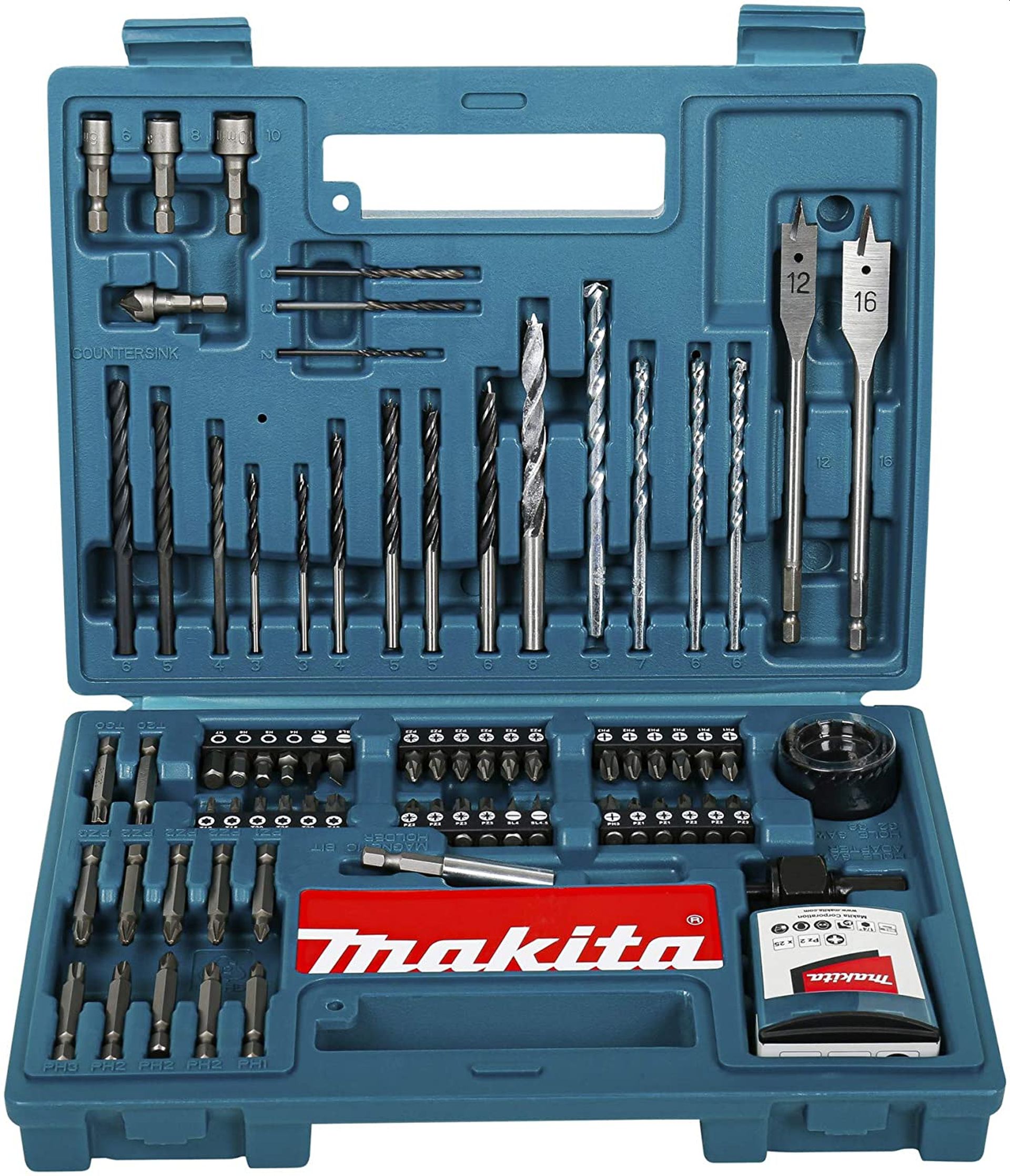 Makita B-53811 Sada bitov a vrtákov do dreva, ocele, muriva 100 ks