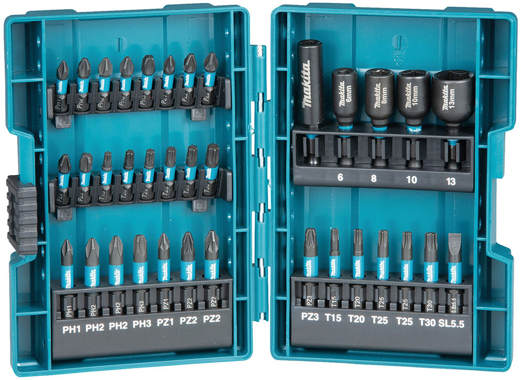 Makita B-66880 Sada torzných bitov 1/4&quot; Impact Black, 35 ks