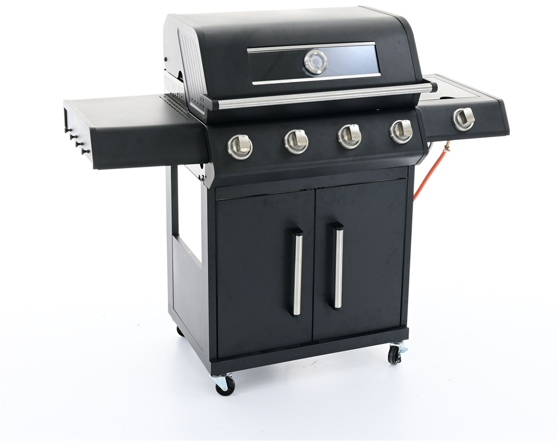 Riwall PRO RGG 41 EXL luxusný plynový gril 17 kW so 4 horákmi + bočný varič GB01A2401115B