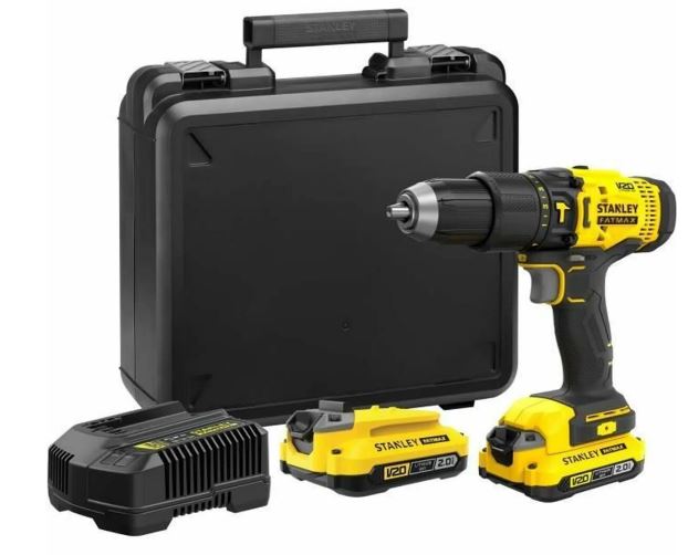Stanley SFMCD711D22-QW FatMax V20 Aku vŕtačka s príklepom (50Nm/18V/2x2,0Ah), kufor