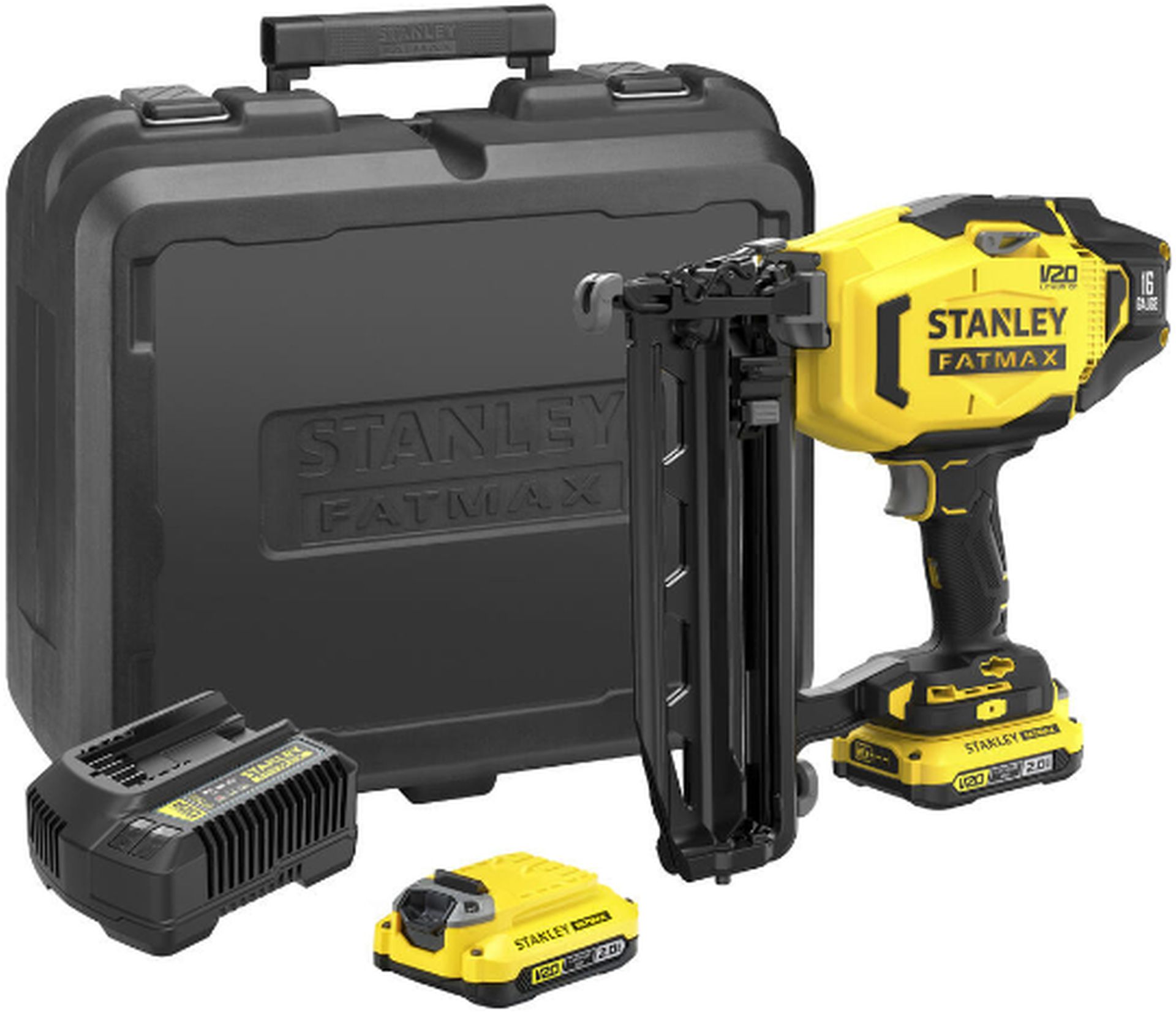 Stanley SFMCN616D2K FatMax V20 Aku 16g klincovačka (18V/2x2,0Ah), kufor