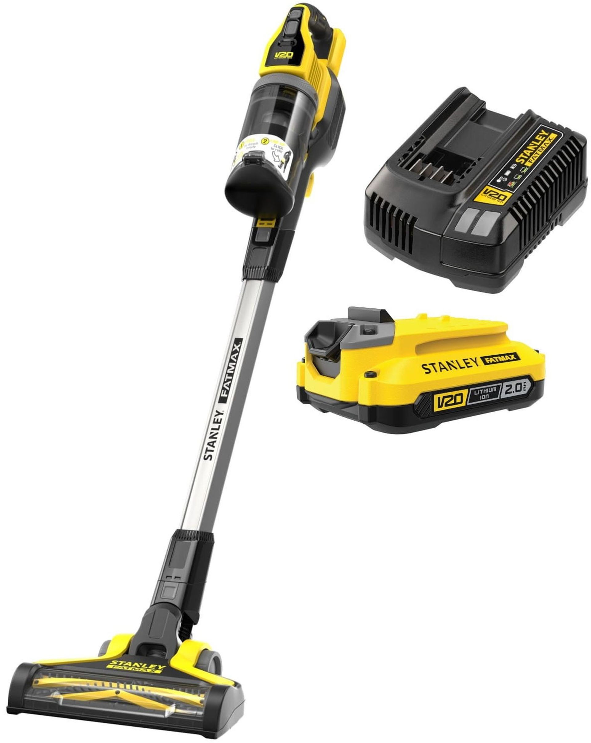 Stanley SFMCVS001D1 FatMax V20 Aku tyčový vysávač (18V/1x2,0Ah)