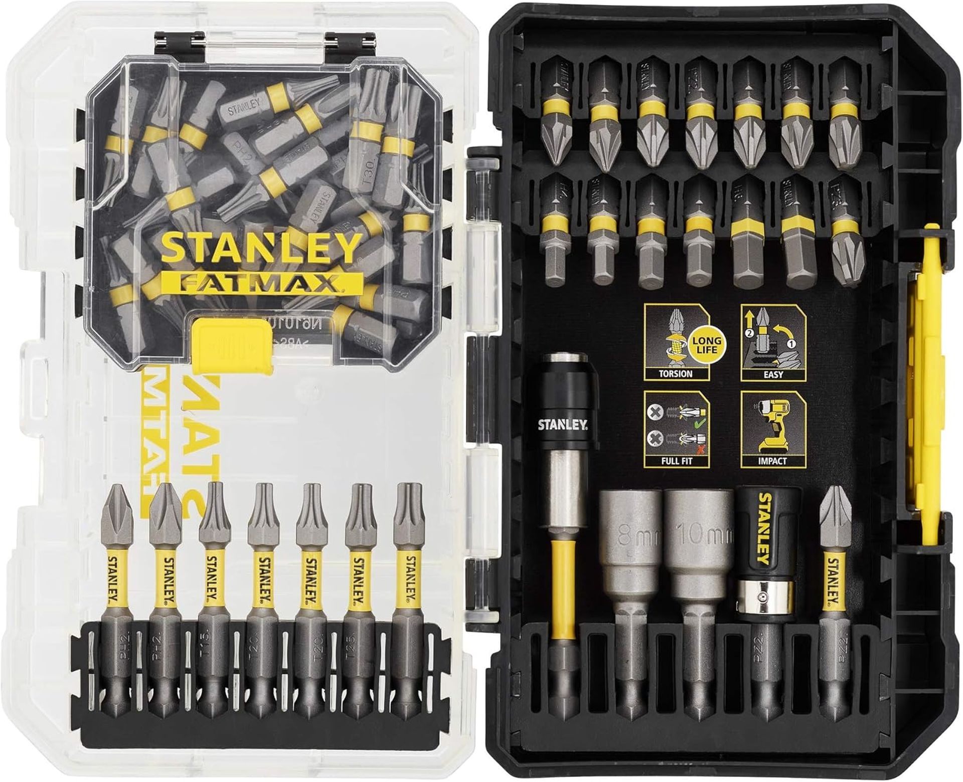 Stanley STA88559-XJ FatMax 55dielna sada 25 a 50mm bitov